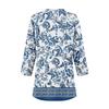 Tunic Tops For Women Loose Fit Prints Tops 3/4 Length Sleeve Womens Tops With Asymmetrical Hem