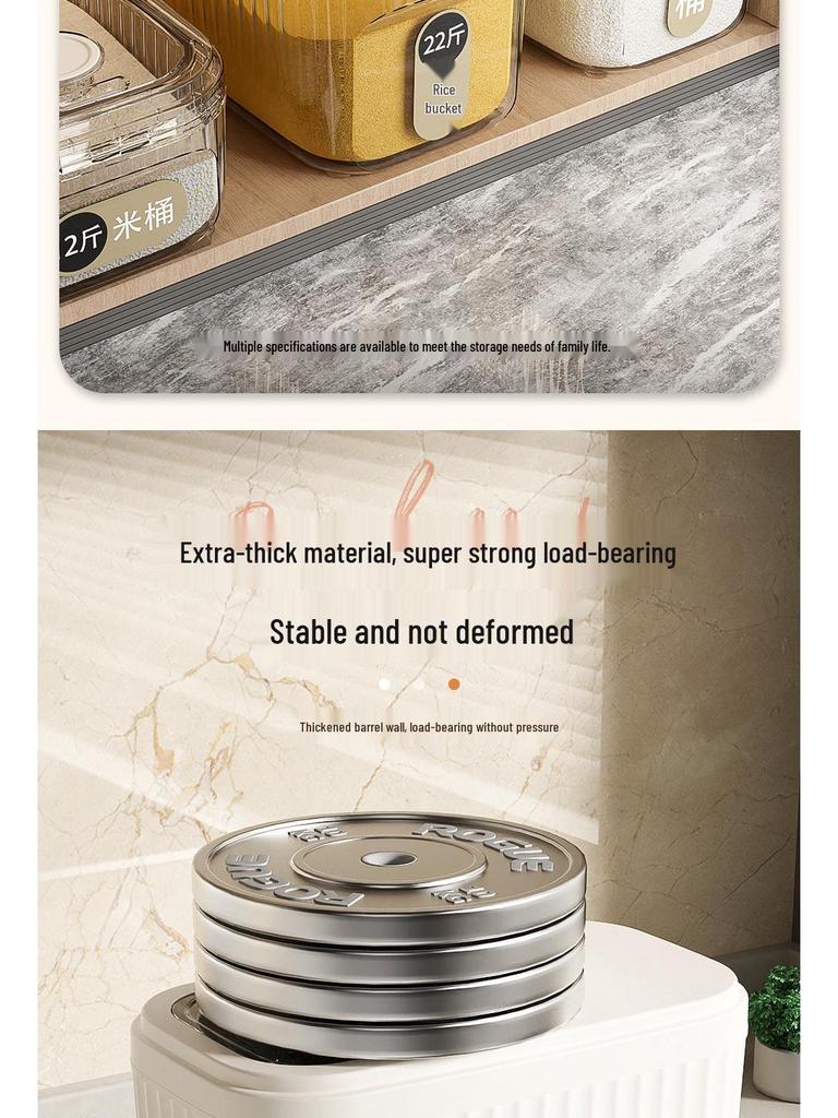 Large Capacity, Airtight Rice and Grain Storage Container - Food Grade, Insect & Moisture-Proof