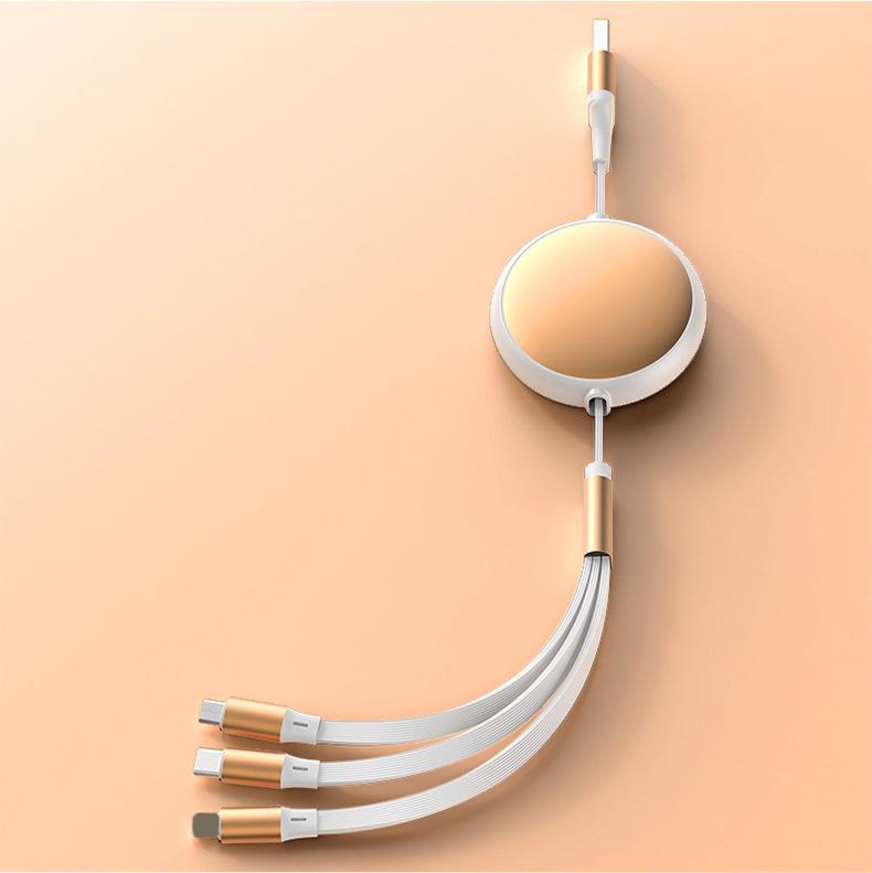 120W Ultra-Fast Charging 2-in-1 Cable: Compatible with Apple, Huawei, Android, & Type-C