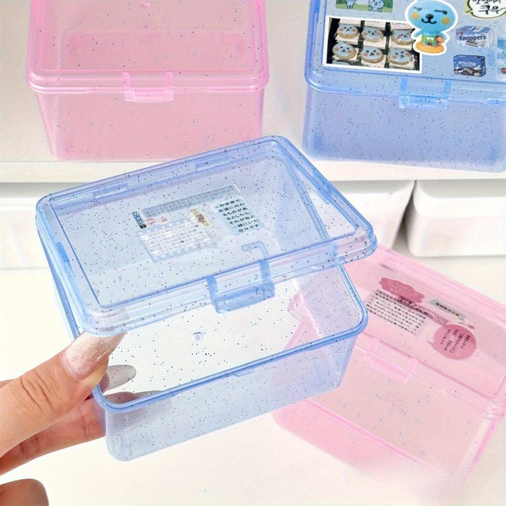1Pc Flip-Top Storage Box, Suitable for Jewelry And Cosmetics, Modern Plastic Organizers with Dust Covers, Home Storage