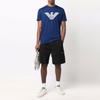 Emporio Armani Letter Print Crew Neck Straight Fit Short Sleeve T-Shirt Men tops Blue 8N1TN5-1JPZZ