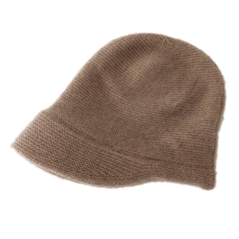 Damen 100% Reines Kaschmir Strickmütze - Lässig, Vielseitig, Einfarbig, Warmes Modeaccessoire
