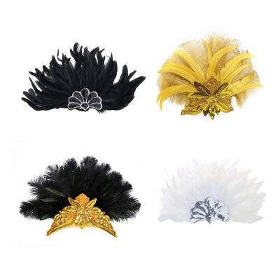 Tüy Flapper Kafa Bantları Mardi Gras Balo Dansçısı Parti Karnavallar Kutlamalar Başlık Saç Şekillendirme