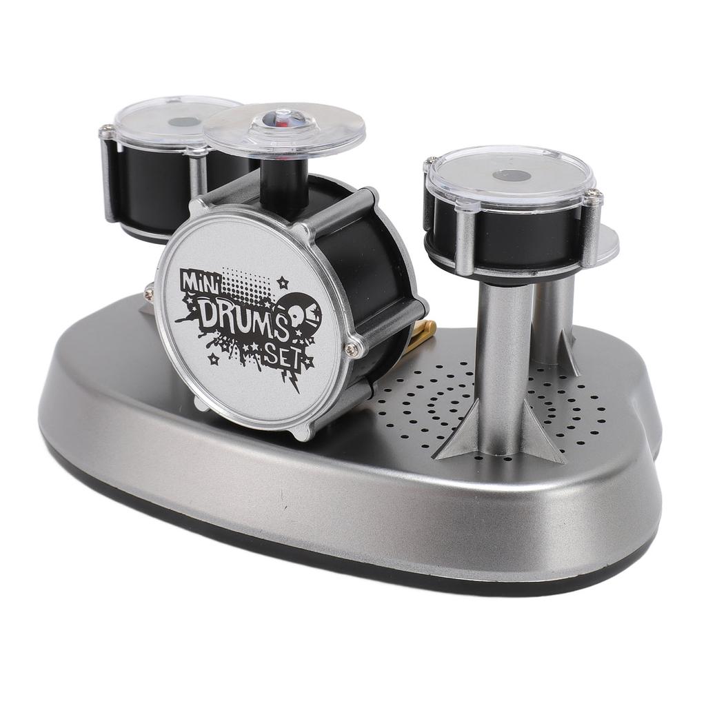 Mini Drum Set AAA Battery Powered Compact Stable Base Rich Details Finger Drum Set for Kids Collection Decoration