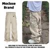 American Vintage Deconstructed Cargo Pants Loose Wide Leg Trousers Men Women