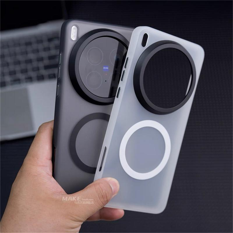 Magnetic Case For Vivo X200 Pro Mini X 200 Ultra X300 X100 S X100Pro Built in For MagSafe Skin Feel Matte Transparent Back Cover