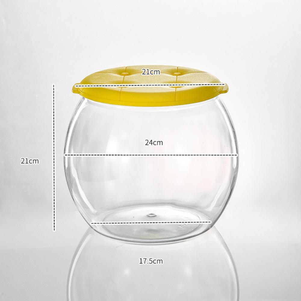 Transparent Storage Box Stool Multipurpose Children Storage Bench Plastic Round Stool  Living Room