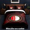 Feyenoord Design Bett Bettwäsche Set 1 Bettbezug + 2 Kissenbezüge Weich Atmungsaktiv Haushalt Bettwäsche