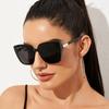 1PC  New Step Square Sunglasses Big Face Trendy Sunglasses Women Retro Internet Celebrity Glasses Women