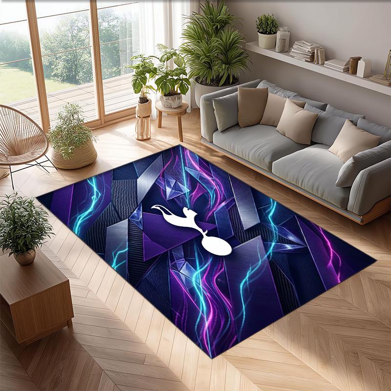 Tottenham Hotspur Bedrukte Flanellen Vloerkleed Antislip Zacht Polyester Vloerkleed Binnen Decoratie Mat voor Slaapkamer Woonkamer Bank