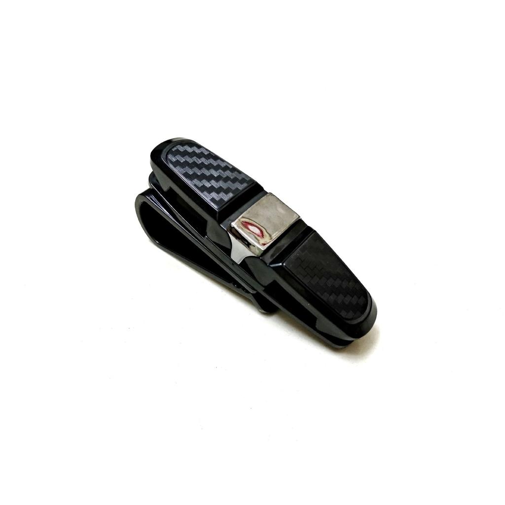 Pack of 2  Car Glasses Holders with Card Clip, Sunglasses Holder, 180° Rotating Glasses Clip with Cards, Double Ended Clip for All Vehicle Models