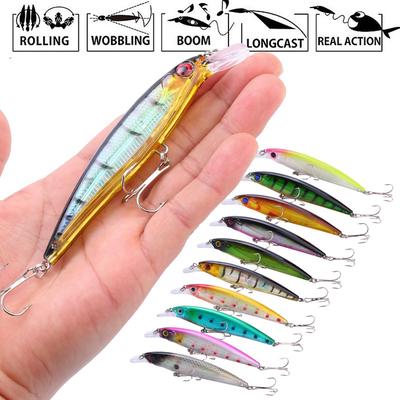 Minnow Fishing Lure Set Fishing Hard Baits Swimbait Boat Topwater Lures for Trout Bass Perch Fishing