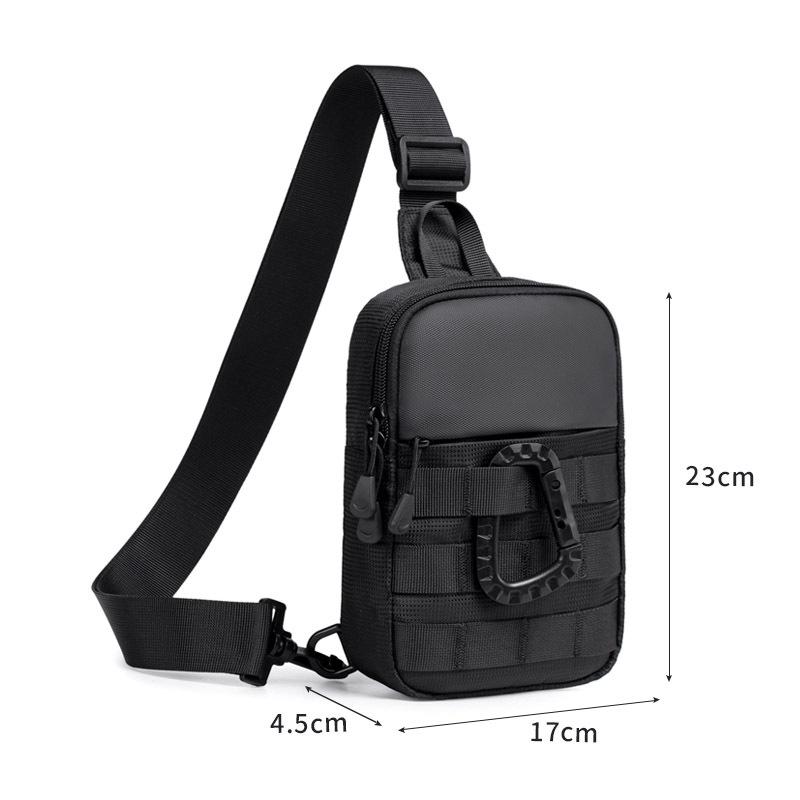 Mini Tactical Breast Bag Men S Casual Sports Small Crossbody Men S Bag Outdoor Breast Bag Shoulder Backpack чёрный
