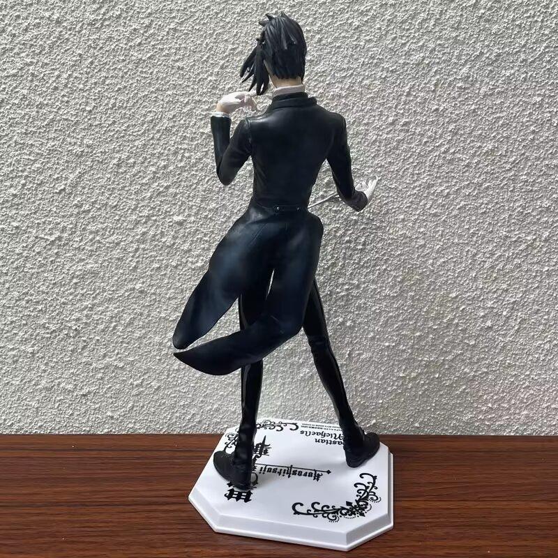 22cm Kuroshitsuji Black Butler Sebastian Michaelis Anime PVC Figure Statue Desktop Decoration Gift
