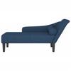 Blue Fabric Chaiselongue with Cushion