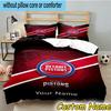 3pcs Custom Name Detroit-Pistons Logo Bedding Set Includes 1 Duvet Cover & 2 Pillowcases for All Seasons Dormitory Home Decor Christmas Gifts