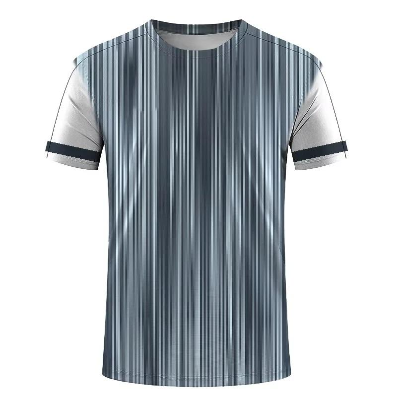 Einfache Mode Sport T-Shirts für Herren Sommer Outdoor Kurzarm Bedruckte T-Shirts Lässig Locker Laufen Fitness T-Shirts Oberteile
