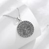 Eudora 925 Silver Viking Wolf Crow Necklace for Women Man Compass Tree of Life Runes Amulet Pendant Personality Jewelry