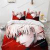 3D-Druck Anime Tokyo Ghoul Kaneki Ken Bettwäsche-Set, Tokyo Ghoul Bettbezug Bettset Steppdecke Kissenbezug Bettdecke King Queen
