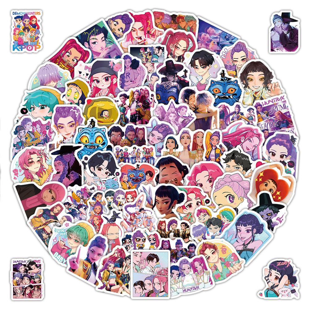 Hunter Girl Kpop Collectors Edition Water Bottle Stickers With Vibrant Printed Art For Teens