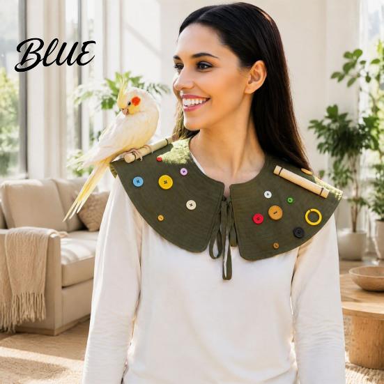 Kaketoe Schouderbeschermer Papegaai Beschermer Cape Vogelpoep Sjaal met Zitstok Anti-Kras Klauw Kras Training voor Kaketoes Conures Parkieten,