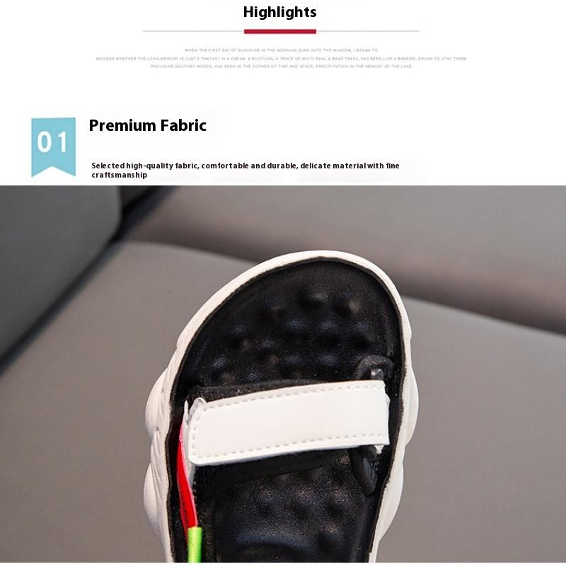 New Children's Summer Open Toe Soft Bottom Student Sports Sandals Korean Version Boys and Girls Beach Shoes