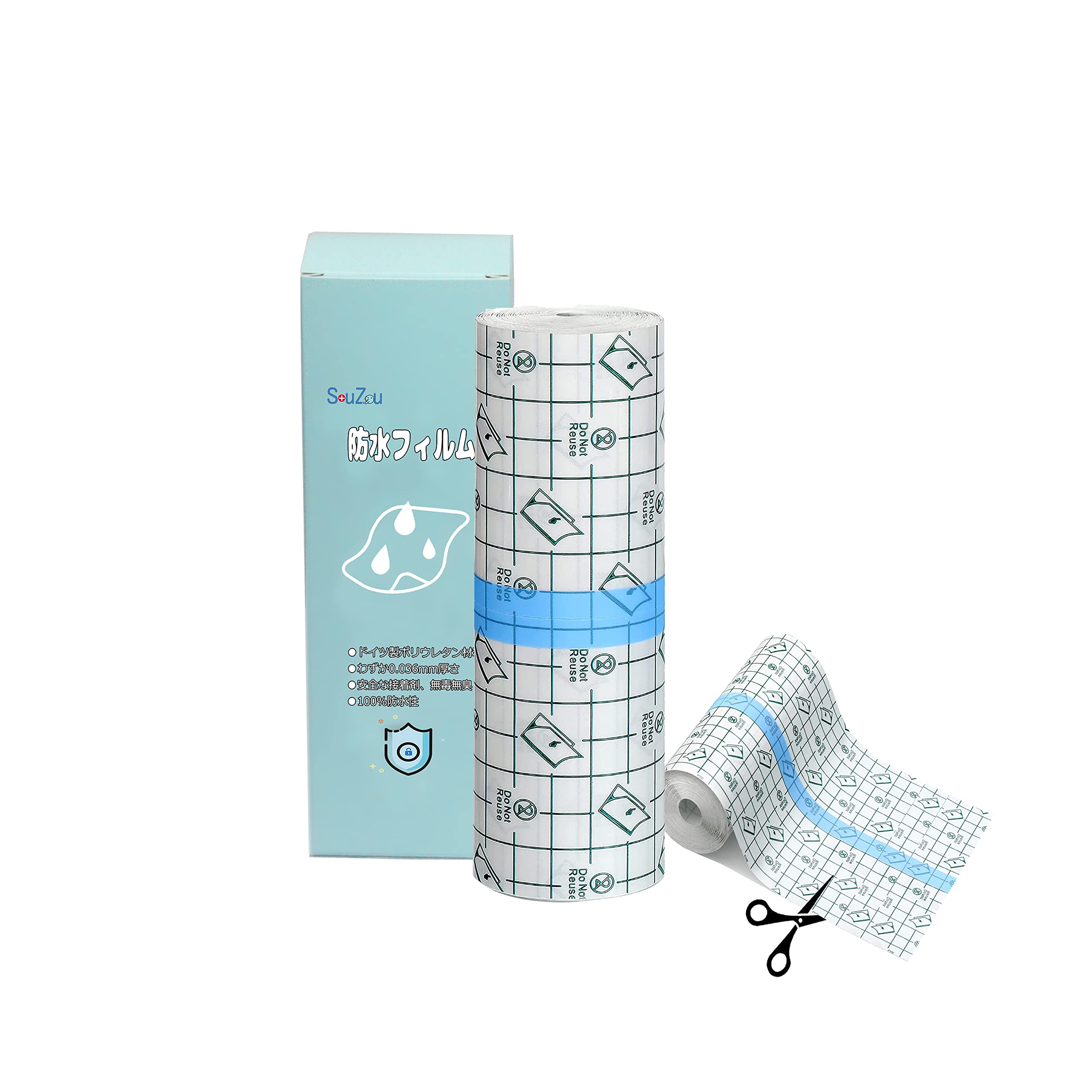 

SouZou Защита ран Kizu Power Большая защита ран Водонепроницаемая пленка для защиты ран для и послеродовых ран 148 мм 10 метров длиной Пленка, Подушечка,