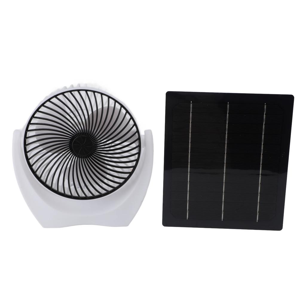 Camping Fan with Solar Panel 4.5W Solar Powered Fan Quiet USB Fan for Outside Picnic Barbecue Fishin