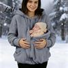 Weicher Damen Hoodie Haustier Tasche Reißverschluss für Damen Katze Hund Trage Tasche Mit Kapuze Lässiges Sweatshirt Winter Warm Fleece Langarm Jacke