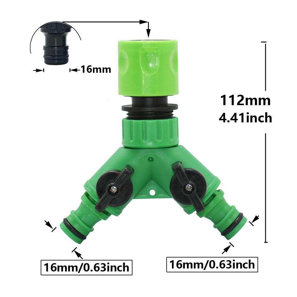 

2-ходовой ниппельный шланг, разделитель воды, садовый кран, резьбовой соединитель 1/2 3/4, Y-образный клапан для полива, быстроразъемное соединение для садового шланга