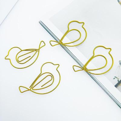 Goldener Vogel-Büroklammer-Set: Kreative Tier-förmige Clips für eine niedliche Büroorganisation