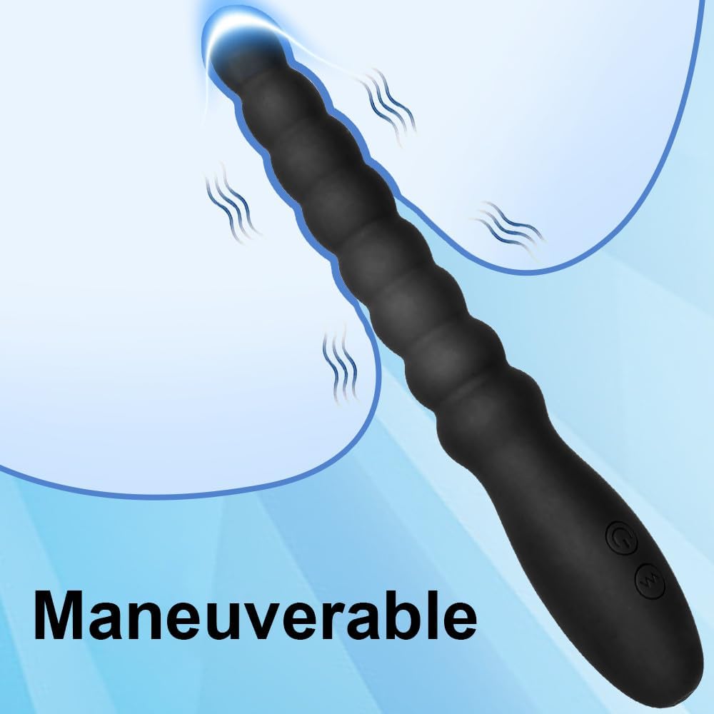 Vibrating Anal Beads Butt Plug Adult Sex Toys for Couples, Rechargeable Anal Plug Bullet Vibrator Waterproof G-spot Stimulator Male Prostate Massager