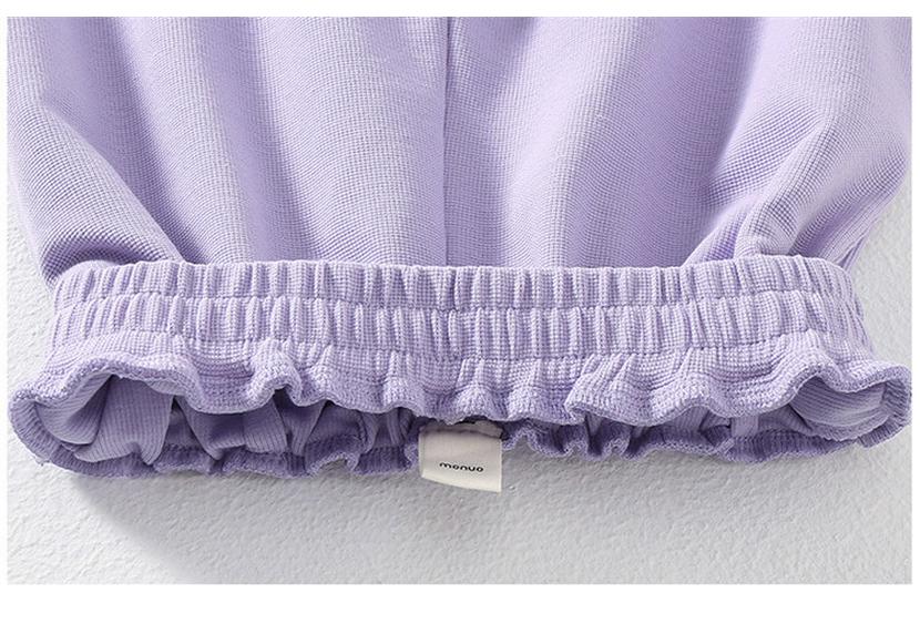 Completo estivo 2025 per bambina stile coreano con top a maniche corte e pantaloncini