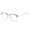 Half-Frame Glasses Retro Personalized Eyebrow Glasses Frame Men'S Business Leisure Trend Anti-Blue Glasses Plain Flat Glasses