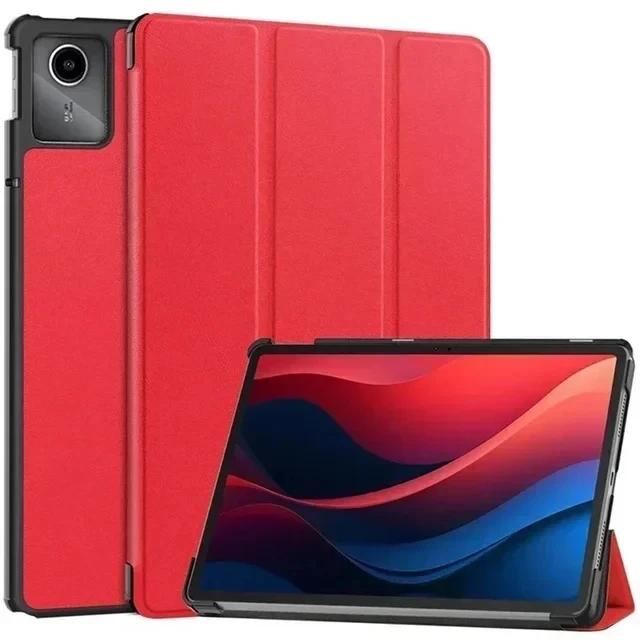 For Lenovo Tab M11 TB330FU TB331FC Xiaoxin Pad 11 2024 Tri-Folding Stand Smart Tablet Cover Funda for Xiaoxin Pad 2024 Case Tab M11 TB330FU красный