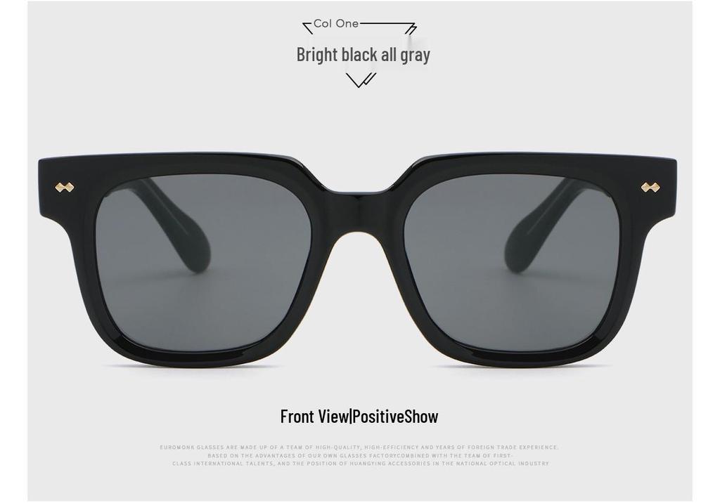 Retro Square Frame Sunglasses with Metal Hinges – Stylish European & American Design for Summer Personality