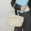 New LA FESTIN Top Grain Cow Leather Handbag, Shoulder Bag, Underarm Tote Large Women's Cardamom Brown/Coconut/Raven Black 622381