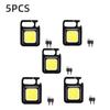 1-5PCS Mini LED Flashlight Portable COB Keychain Work Lights 500LM USB Charging Waterproof For Outdoor Walking Camping Lighting