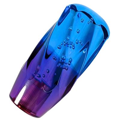 Tonra Crystal Shift Knob Shift Knob Universal Adapter M8 M10 M12 45x100mm 190g MT AT Car Twist Blue Purple