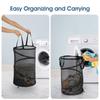 Collapsible Mesh Laundry Basket Collapsible Dirty Clothes Basket Black 75 Liters