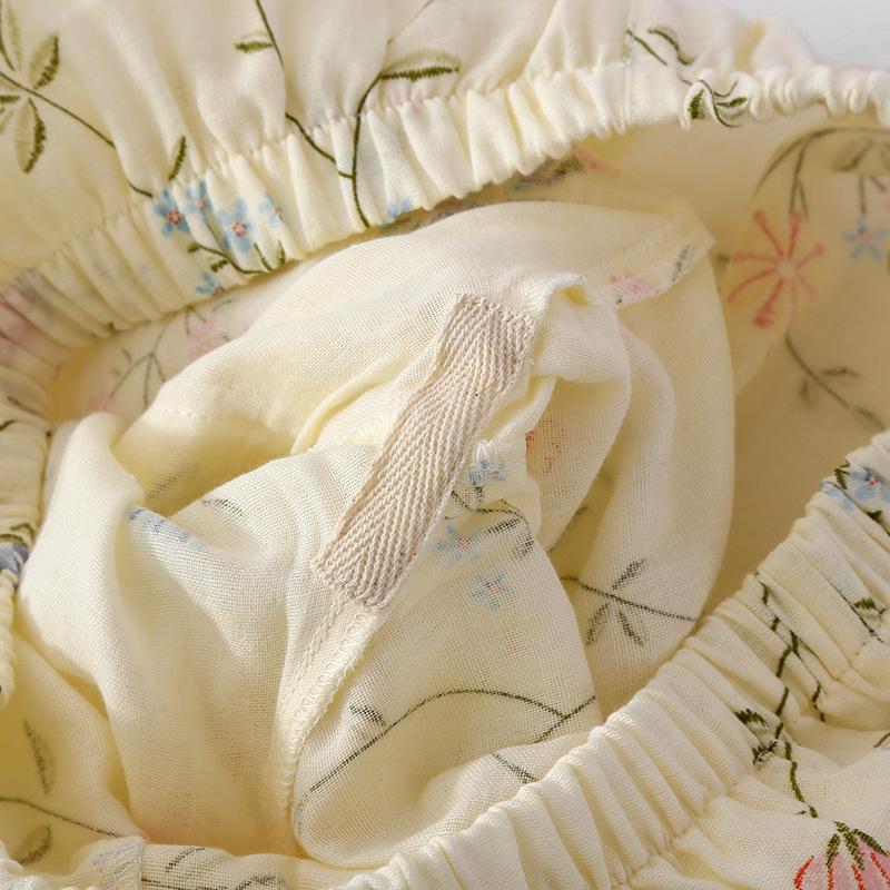 New Summer Women's Pajamas Short-sleeved Shorts Suit Cotton Print Fresh Home Clothes Two-piece Set Ladies