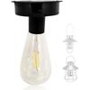 Solar Light Bulb Waterproof Solar Powered Light Bulbs 7cm/2.7inch Replacement Top with Bulb Warm White LED for Outdoor Solar Lanterns