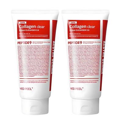 Medipeel Red Lacto Collagen Espuma de Limpeza Facial 2.0 120ml 2 unidades