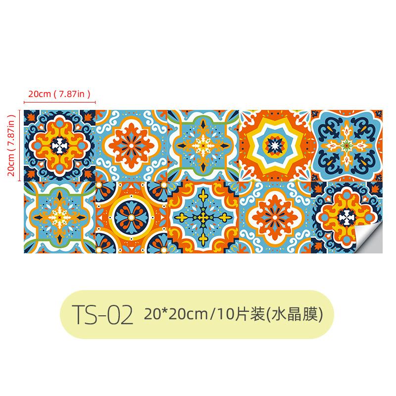 Darui Kitchen Oil-Proof Crystal Flower Tile Sticker Apartment Renovation Sticker Bathroom Tile Sticker Hotel Waterproof Wall Sticker