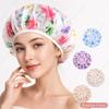1 Pcs Reusable with Elastic Band Adjustable Printed Shower Caps Waterproof For Women's Spa Salon Cartoon Transparent Shower Cap