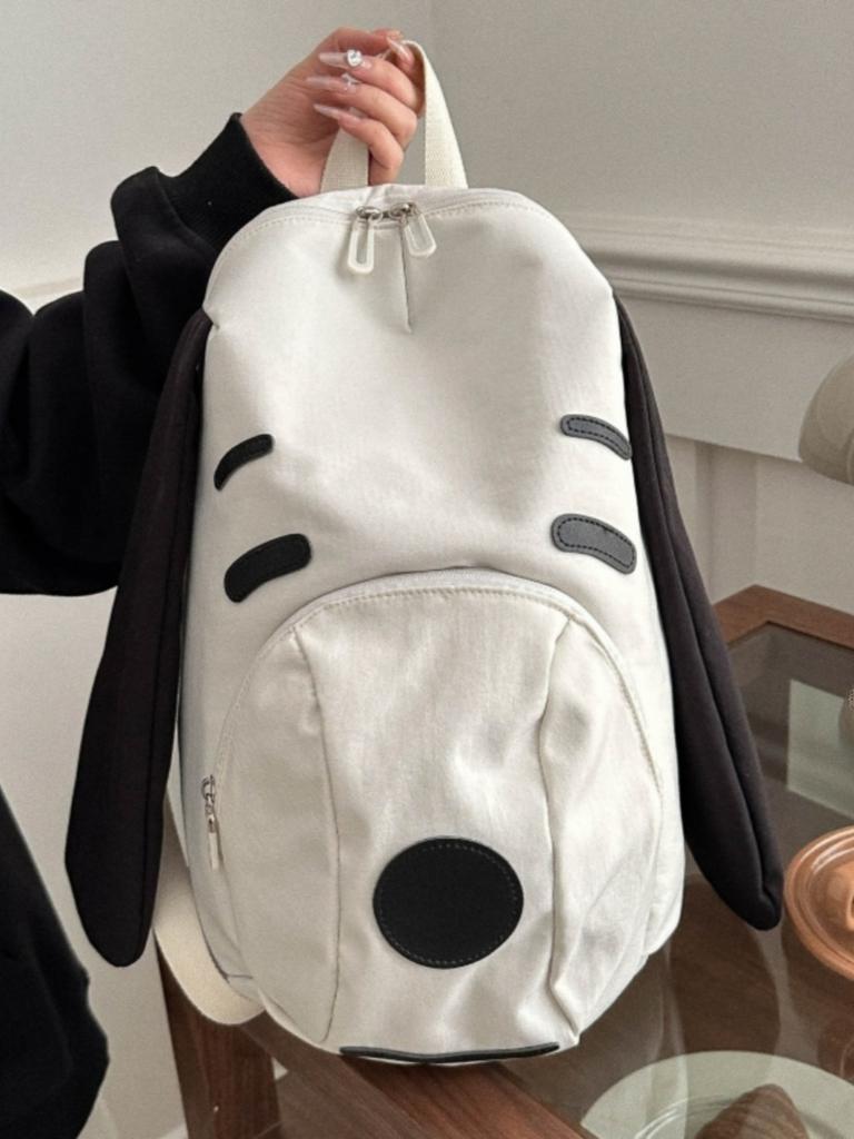 Cute Little Dog Canvas Bapa Portable Travel Bag 2025 New Korean Sle Student Fem Bapa Bookbag Versatile Travel Bag
