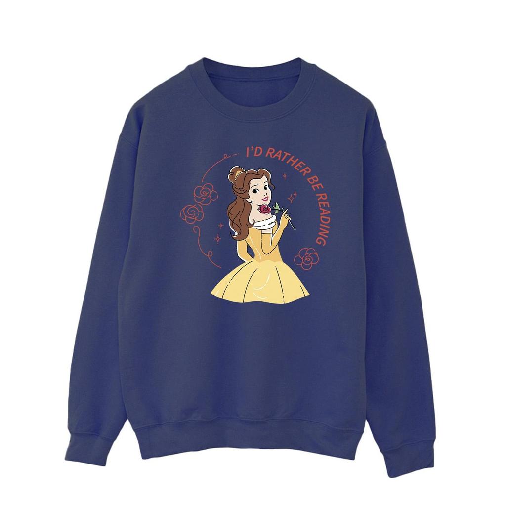 Disney Mens Beauty And The Beast I´d Rather Be Reading Sweatshirt