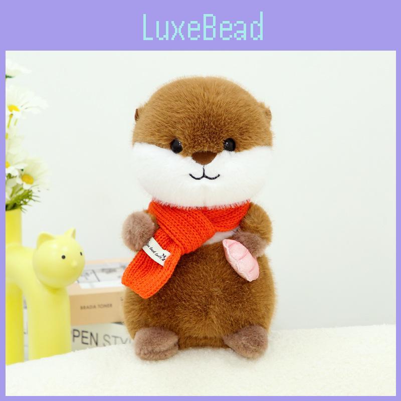 Soft Scarf Cute Otter Plush Toy Apply Children Birthday Gift And Room Decoration