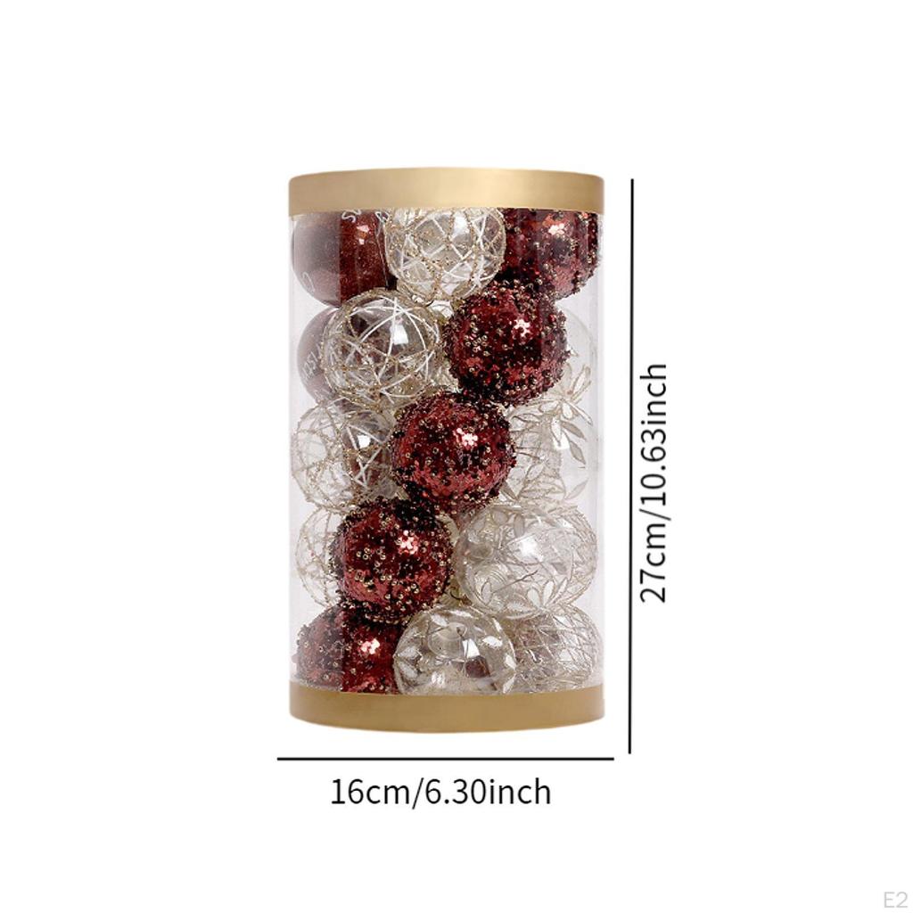 25 ks Vánoční koule ozdoby, Ozdoby na stromek, Přívěsky s přívěsky, Ozdoby na koule