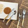 LAGUIOLE Janneron Laguiole Marble Beige + Marble Brown Teaspoon & Teafork Set (8 Pieces)